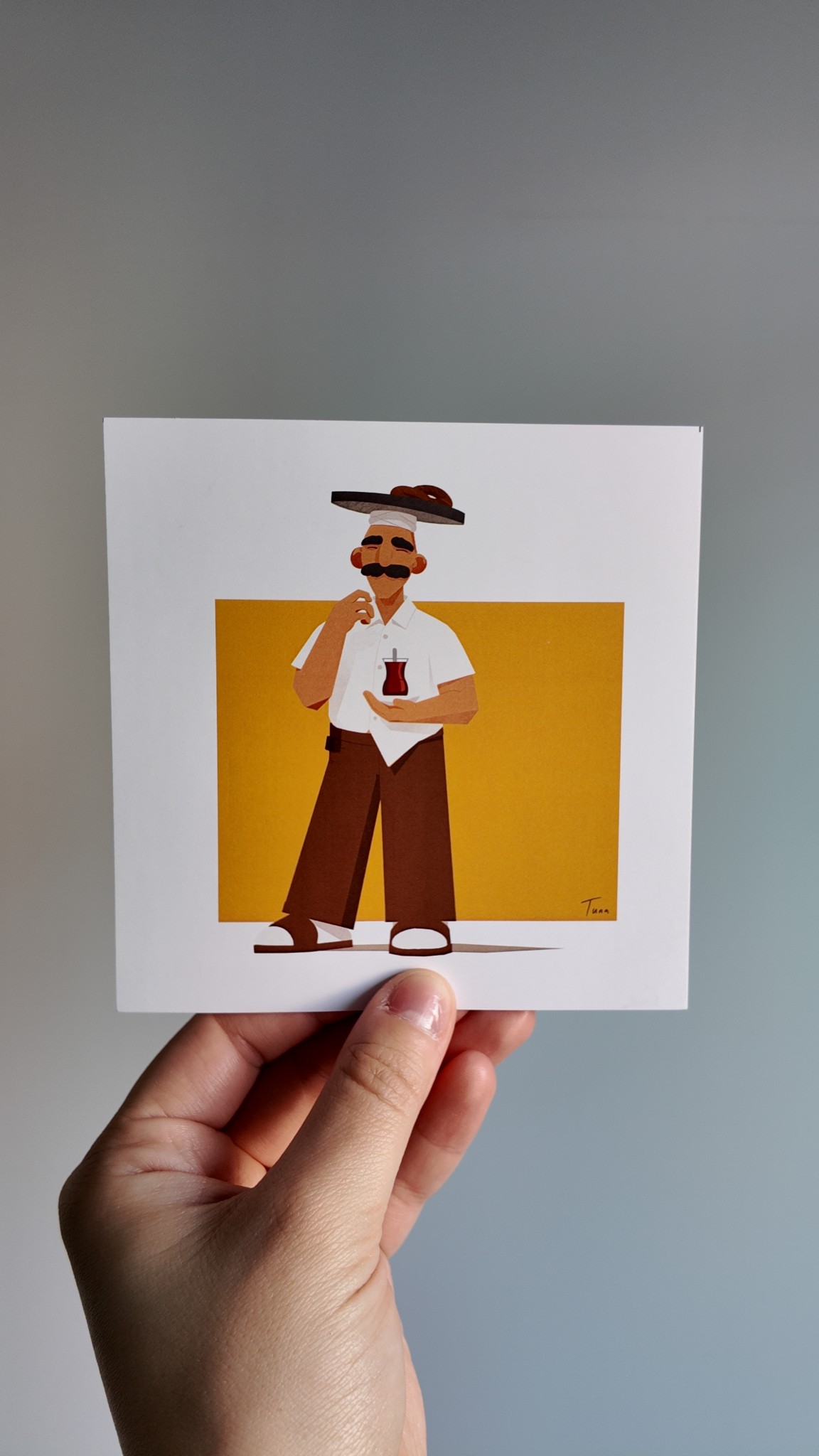 Bir Sokak Satıcısının Portresi - Mini Kartpostal Dijital Baskı
